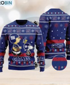 New York Giants Peanuts Snoopy Ugly Christmas Sweater
