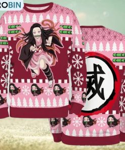 Nezuko Kimetsu No Yaiba Ugly Christmas Sweater Season 2023