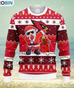 NFL Arizona Cardinals Dabbing Santa Claus Christmas Ugly 3D Sweater For Men And Women NFL Arizona Cardinals Dabbing Santa Claus Christmas Ugly 3D Sweater For Men And Women