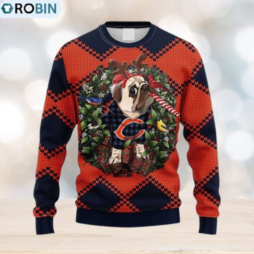 NFL Chicago Bears Pub Dog Christmas Ugly 3D Sweater For Men And Women