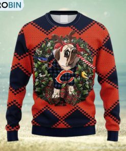 NFL Chicago Bears Pub Dog Christmas Ugly 3D Sweater For Men And Women NFL Chicago Bears Pub Dog Christmas Ugly 3D Sweater For Men And Women