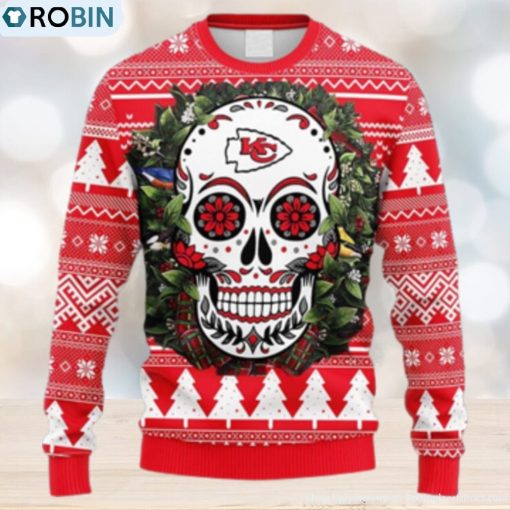 NFL Fans Arizona Cardinals Skull Flower Ugly Logo Ugly Christmas Sweater For Men And Women