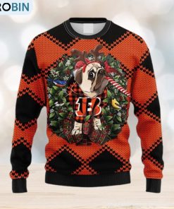 NFL Fans Cincinnati Bengals Pub Dog Christmas Ugly Sweater For Men Women