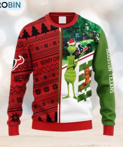 NFL Fans Houston Texans Grinch & Scooby Doo Christmas Ugly Sweater For Men Women NFL Fans Houston Texans Grinch & Scooby Doo Christmas Ugly Sweater For Men Women