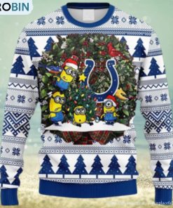 NFL Fans Indianapolis Colts Minion Christmas Ugly Sweater For Men Women