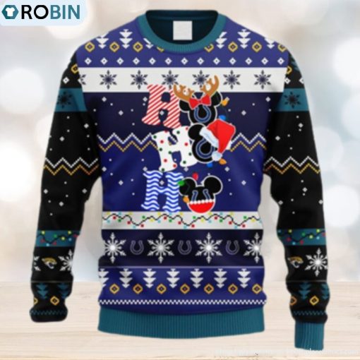 NFL Fans Jacksonville Jaguars HoHoHo Mickey Christmas Ugly Sweater For Men Women