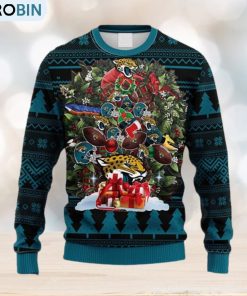 NFL Fans Jacksonville Jaguars Tree Ugly Christmas Fleece Sweater For Men Women