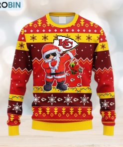 NFL Fans Kansas City Chiefs Dabbing Santa Claus Christmas Ugly Sweater For Men Women NFL Fans Kansas City Chiefs Dabbing Santa Claus Christmas Ugly Sweater For Men Women