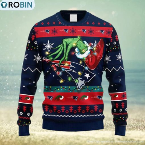 NFL Fans New England Patriots Grinch Christmas Ugly Sweater For Men Women