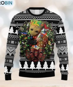 NFL Fans San Diego Chargers Groot Hug Christmas Ugly Sweater For Men Women