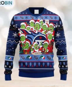 NFL Fans Tennessee Titans 12 Grinch Xmas Day Christmas Ugly Sweater For Men Women