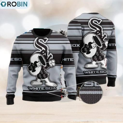 NFL Snoopy Wearing a Chicago White Sox Ugly Christmas Jumper