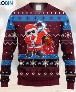 NHL Colorado Avalanche Dabbing Santa Claus Ideas Logo Ugly Christmas Sweater For Fans