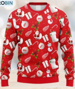 nhl-logo-detroit-red-wings-santa-claus-snowman-christmas-ugly-sweater-for-men-women-1