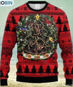 NHL Logo Ottawa Senators Tree Ball Christmas Ugly Sweater For Men Women