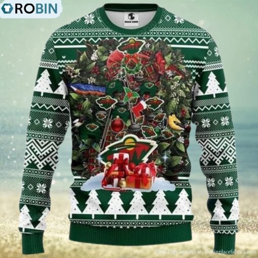 Nhl Minnesota Wild Tree Ugly Christmas Sweater All Over Print