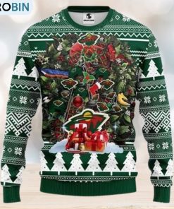 Nhl Minnesota Wild Tree Ugly Christmas Sweater All Over Print