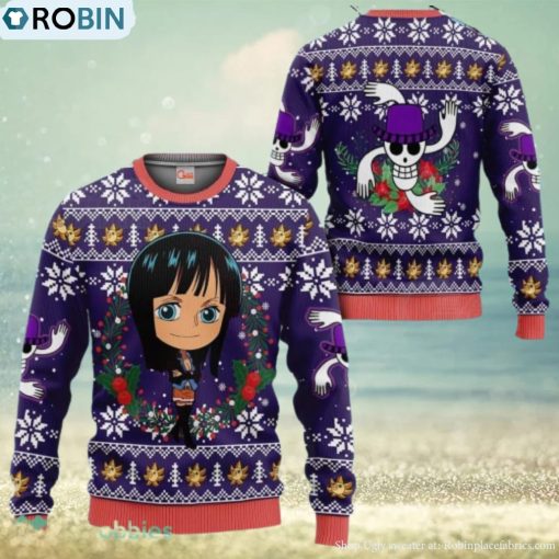 Nico Robin Ugly Christmas Sweater Pull One Piece Anime Noel