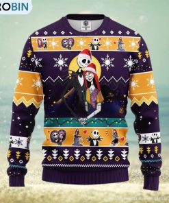 Nightmare Before Christmas Jack Skellington Sally Ugly Christmas Sweater For Men Women