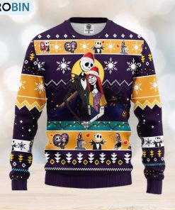 Nightmare Before Christmas Jack Skellington Sally Ugly Christmas Sweater For Men Women