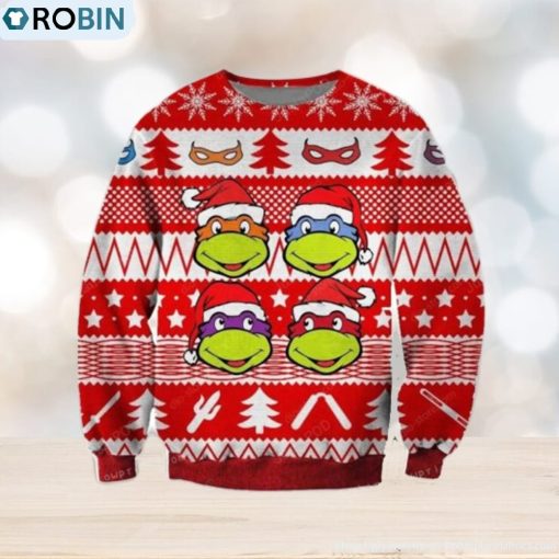 Ninja Turtles Knitting Pattern Ugly Sweater For Woman