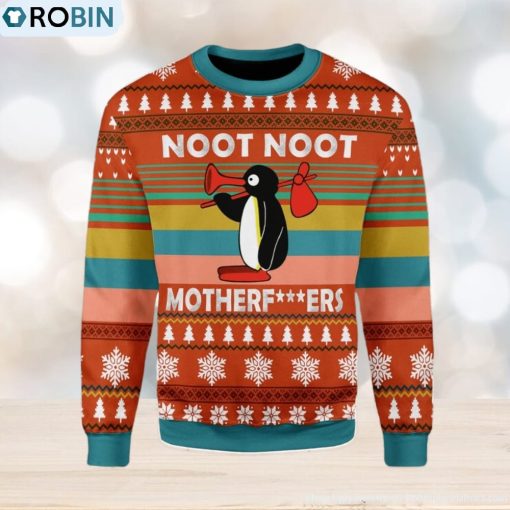 Noot Noot Pingu Meme Noot Noot Motherfkers Funny TV Series Ugly Christmas Sweater, Xmas Gift Men And Women