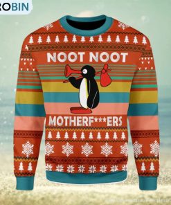 Noot Noot Pingu Meme Noot Noot Motherfkers Funny TV Series Ugly Christmas Sweater, Xmas Gift Men And Women