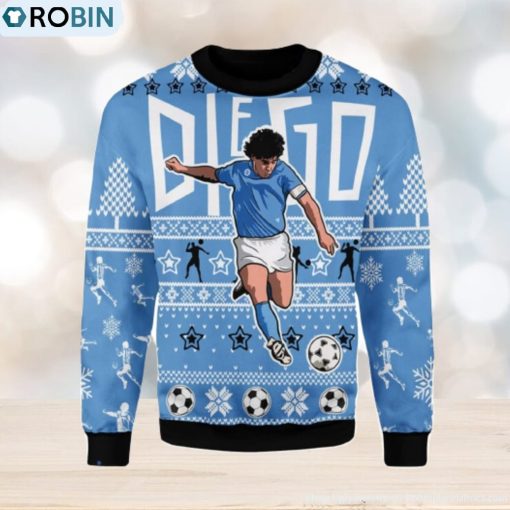 Number 10 Football Player Ugly Christmas Sweater, Xmas Gift Men And Women