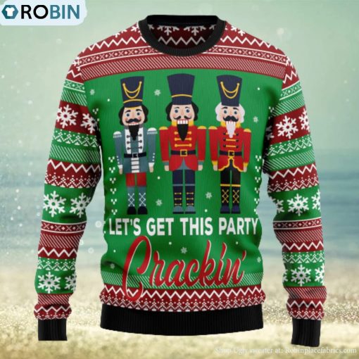 Nutcracker Party Cracking Ugly Christmas Sweater Thankgiving Gift Men Women