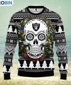 oakland-raiders-skull-flower-ugly-christmas-ugly-sweater-1