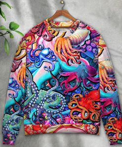 Octopus Colorful Lover Art Style 3D Printed Christmas Ugly Sweater