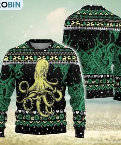 Octopus Ugly Christmas Sweater Men And Women Christmas Gift Sweater Octopus Ugly Christmas Sweater Men And Women Christmas Gift Sweater