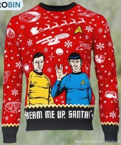 Official Star Trek Beam Me Up, Santa Ugly Christmas Sweater