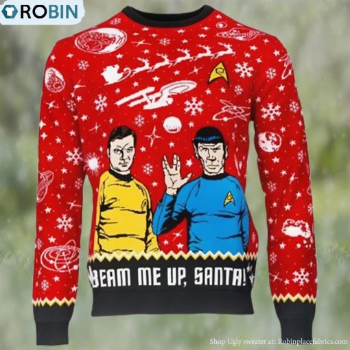 Official Star Trek Beam Me Up, Santa Ugly Christmas Sweater