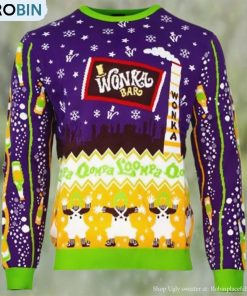 Official Willy Wonka and The Chocolate Factory Ugly Christmas Sweater Official Willy Wonka and The Chocolate Factory Ugly Christmas Sweater