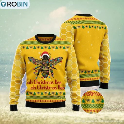 Oh Christmas Bee All Over Printed 3D Ugly Christmas Sweater For Men And Women