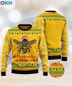 Oh Christmas Bee All Over Printed 3D Ugly Christmas Sweater For Men And Women