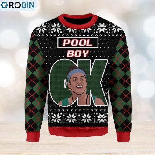 OK Pool Boy Ugly Christmas Sweater, Xmas Gift Men And Women