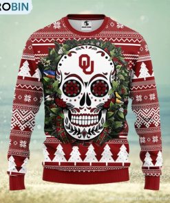 oklahoma-sooners-skull-flower-ugly-christmas-ugly-sweater-1