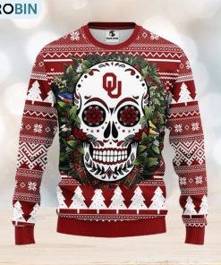 oklahoma-sooners-skull-flower-ugly-christmas-ugly-sweater-2