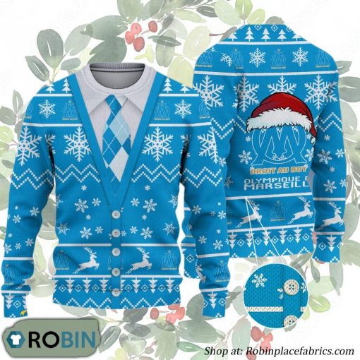 Olympique de Marseille Ligue 1 & Ligue 2 Ugly Christmas Sweater
