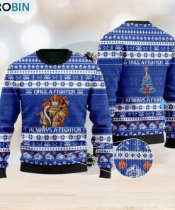 Once A Firefighter, Always A Firefighter Ugly Christmas Sweater For Firefighter On Christmas Days