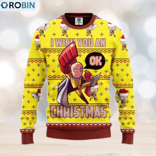 One Punch Man 3D Ugly Christmas Sweater Amazing Gift Men And Women Christmas Gift