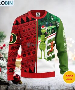 Oregon Ducks Grinch & Scooby doo Christmas AOP Sweater Oregon Ducks Grinch & Scooby doo Christmas AOP Sweater