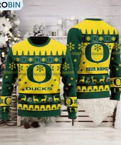 oregon-ducks-personalized-name-ugly-christmas-sweater-1