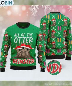 otter-reindeer-ugly-christmas-sweater-1