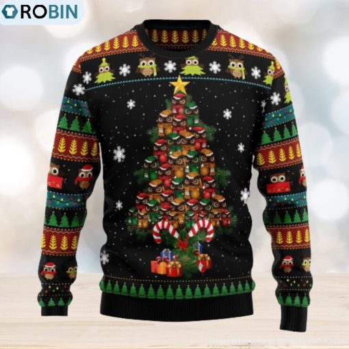 Owl Tree Ugly Christmas Sweater Thankgiving Gift Men Women