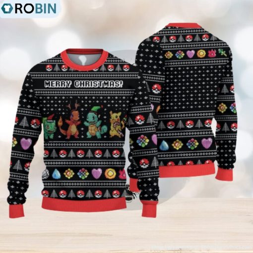 P O K E M O N Merry Christmas Christmas Gift For Holiday P I K A C H U 3D Ugly Christmas Sweater