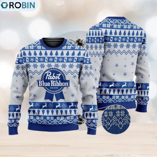 Pabst Blue Ribbon Beer Ugly Pabst Blue Ribbon Ugly Gift Christmas 3D Sweater For Men And Women