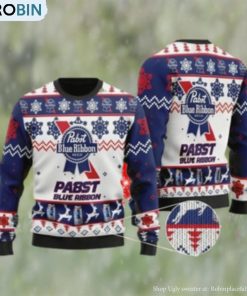 Pabst Blue Ribbon Ugly Christmas Sweater